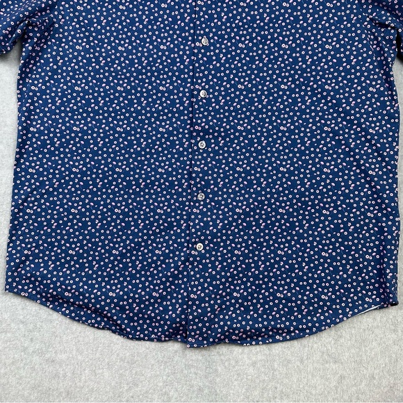 BUGATCHI Shirt Mens XL 8-Way Stretch Oooh Cotton Tech Button Down Floral Print - Picture 4 of 16